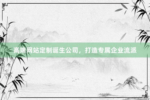 高端网站定制诞生公司，打造专属企业流派