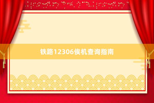 铁路12306俟机查询指南
